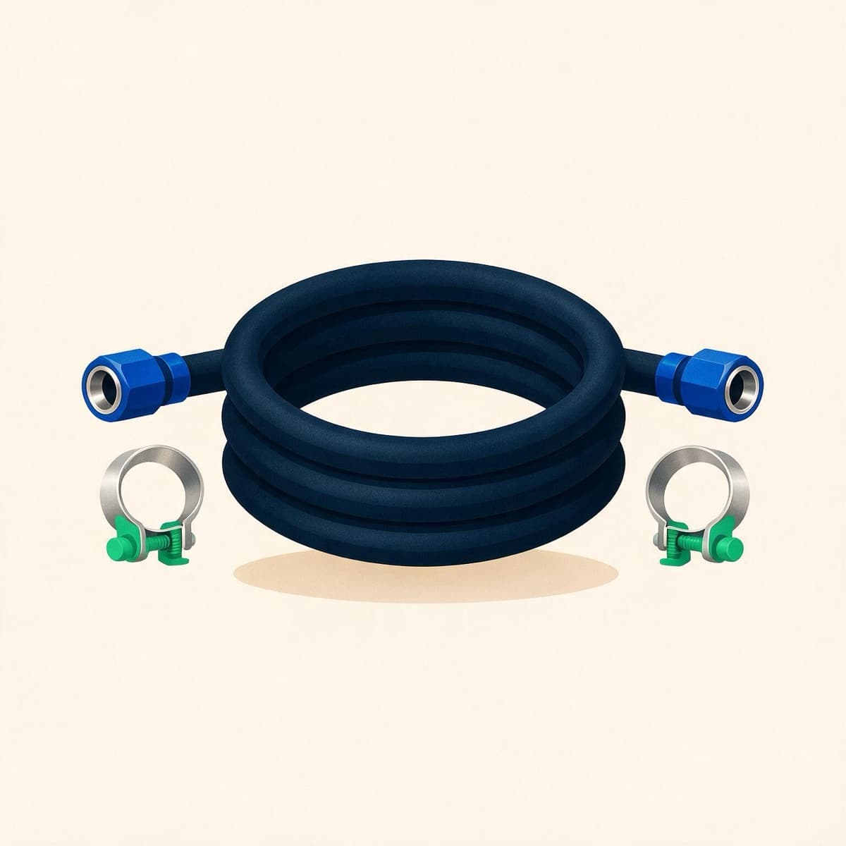 Gas Hose Kit (2m) with Clamps